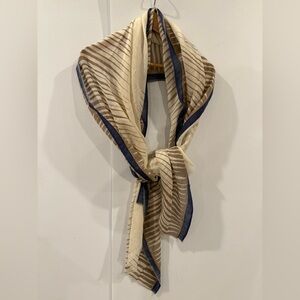 Elegant Blue and Tan Scarf